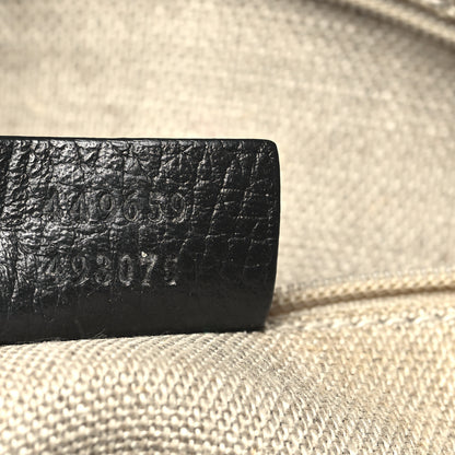 Gucci Dollar Calfskin GG Charm Satchel Black 7 of 12
