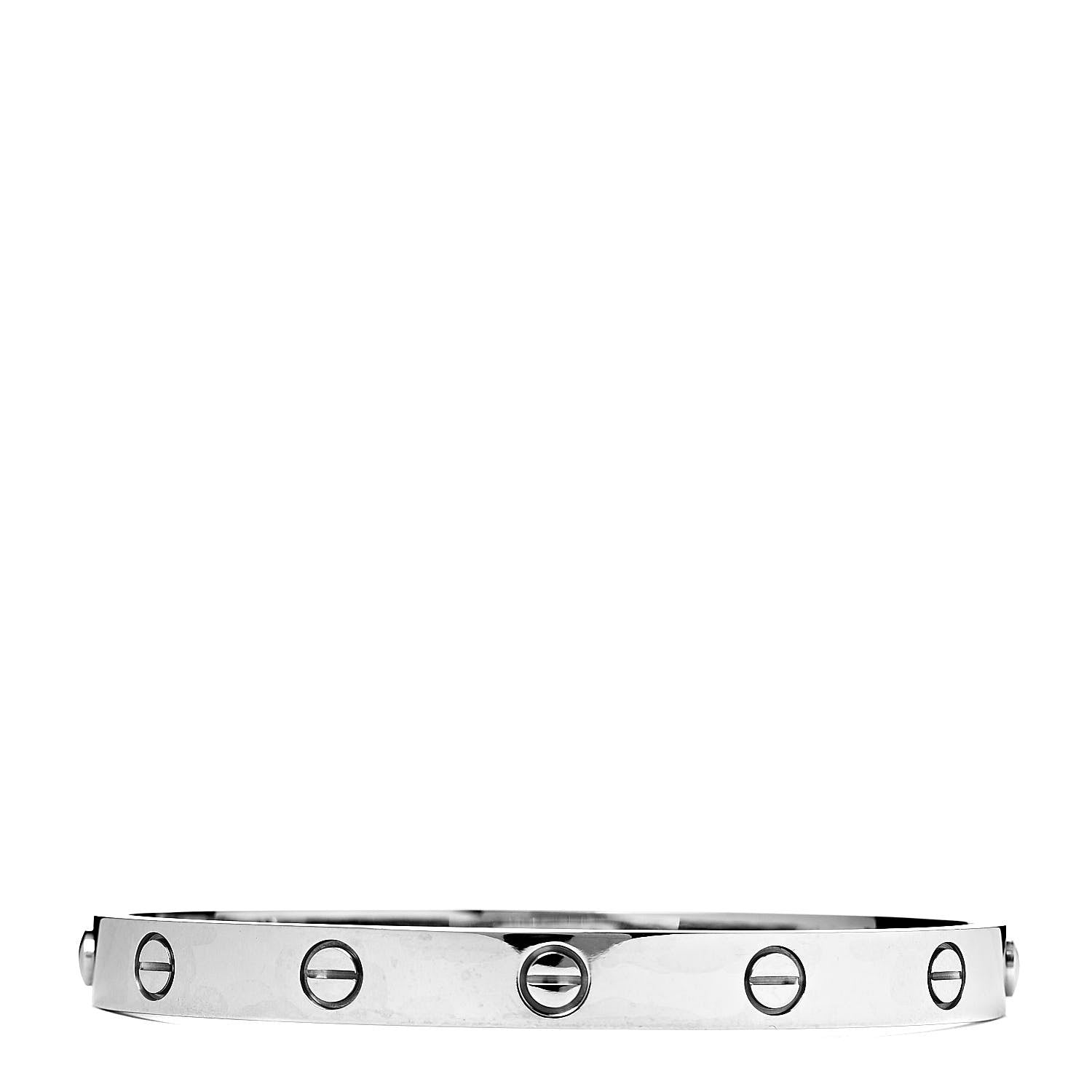 Cartier 18K White Gold LOVE Bracelet 17 3 of 6
