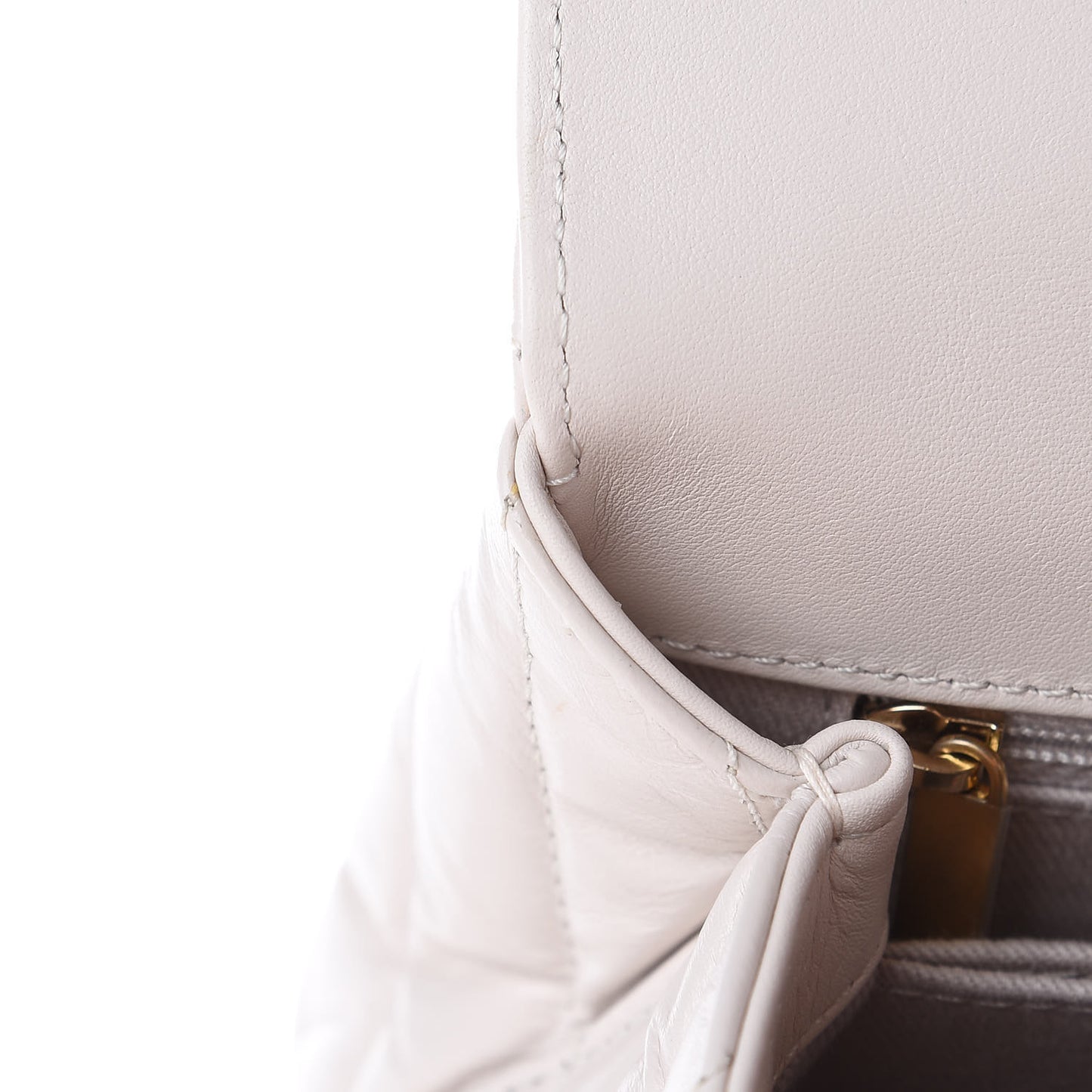 Calfskin Chevron Quilted Mini Coco Handle Flap Rose Pale