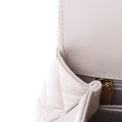 Chanel Calfskin Chevron Quilted Mini Coco Handle Flap Rose Pale 10 of 11