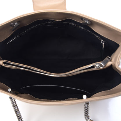 Saint Laurent Calfskin Y Quilted Monogram Large Loulou Shopper Nude Powder 5 of 12