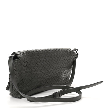 Bottega Veneta Nappa Intrecciato Dahlia Clutch Crossbody Light Grey 3 of 9