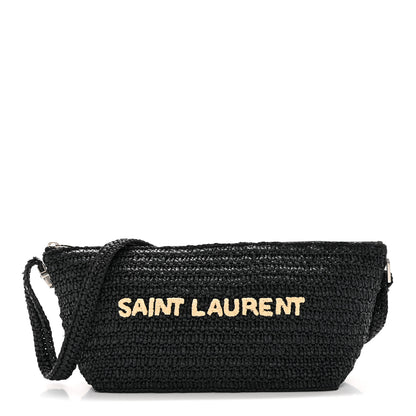 Saint Laurent Raffia Le Crossbody Black 1 of 12