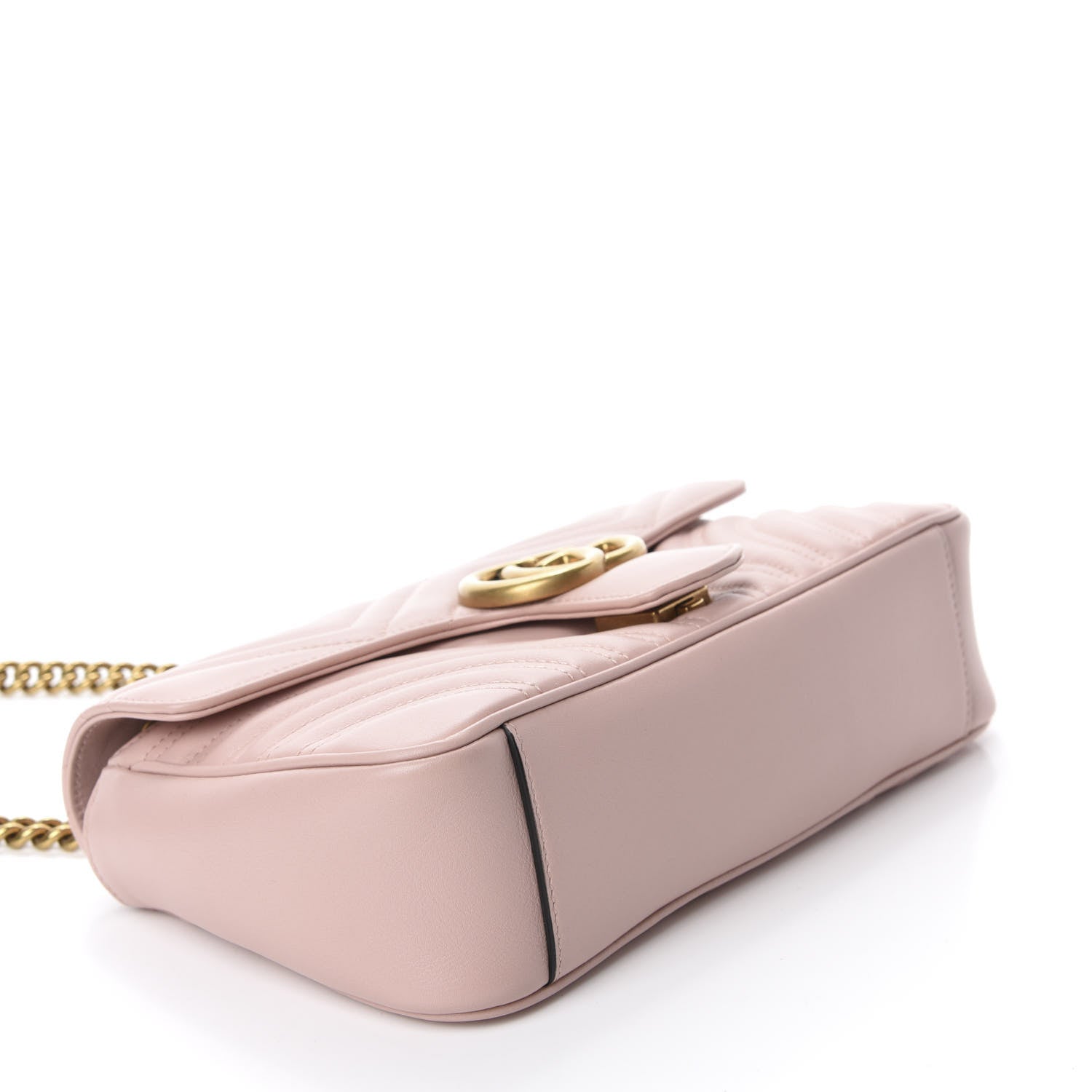 Gucci Calfskin Matelasse Small GG Marmont Shoulder Bag Perfect Pink 4 of 10
