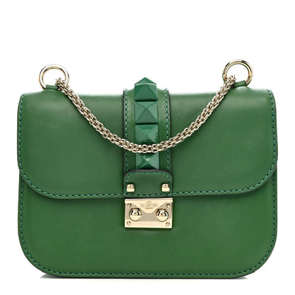 Valentino Garavani Vitello Small Glam Lock Rockstud Flap Gea Green 1 of 15