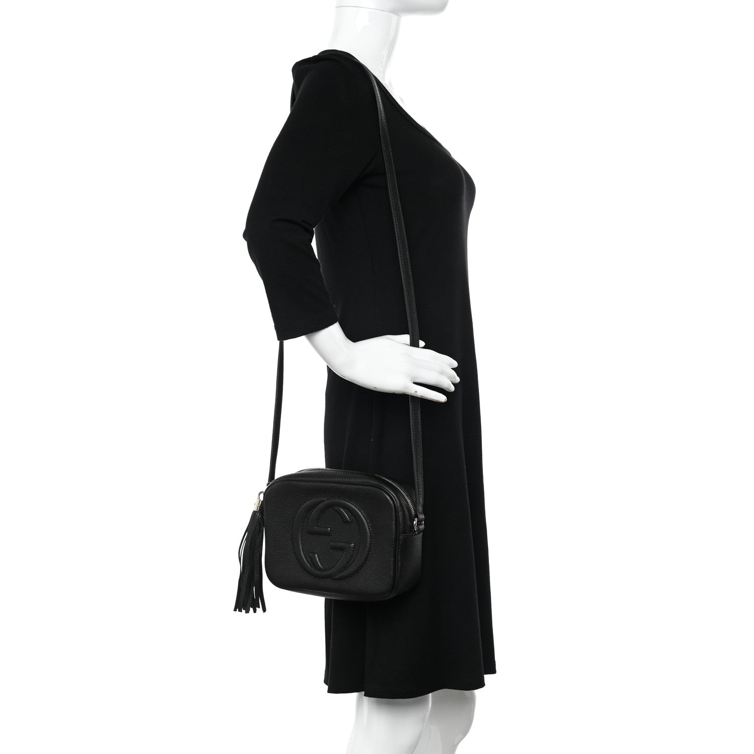 Gucci Pebbled Calfskin Small Soho Disco Bag Black 2 of 10