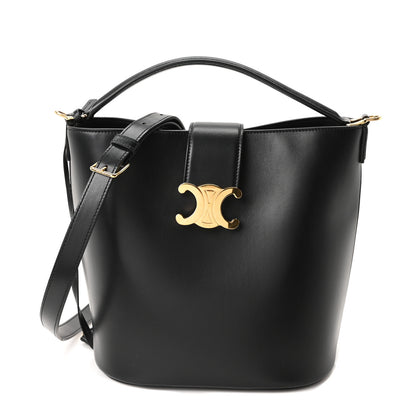 Celine Smooth Calfskin Triomphe Medium Louise Bag Black 1 of 11