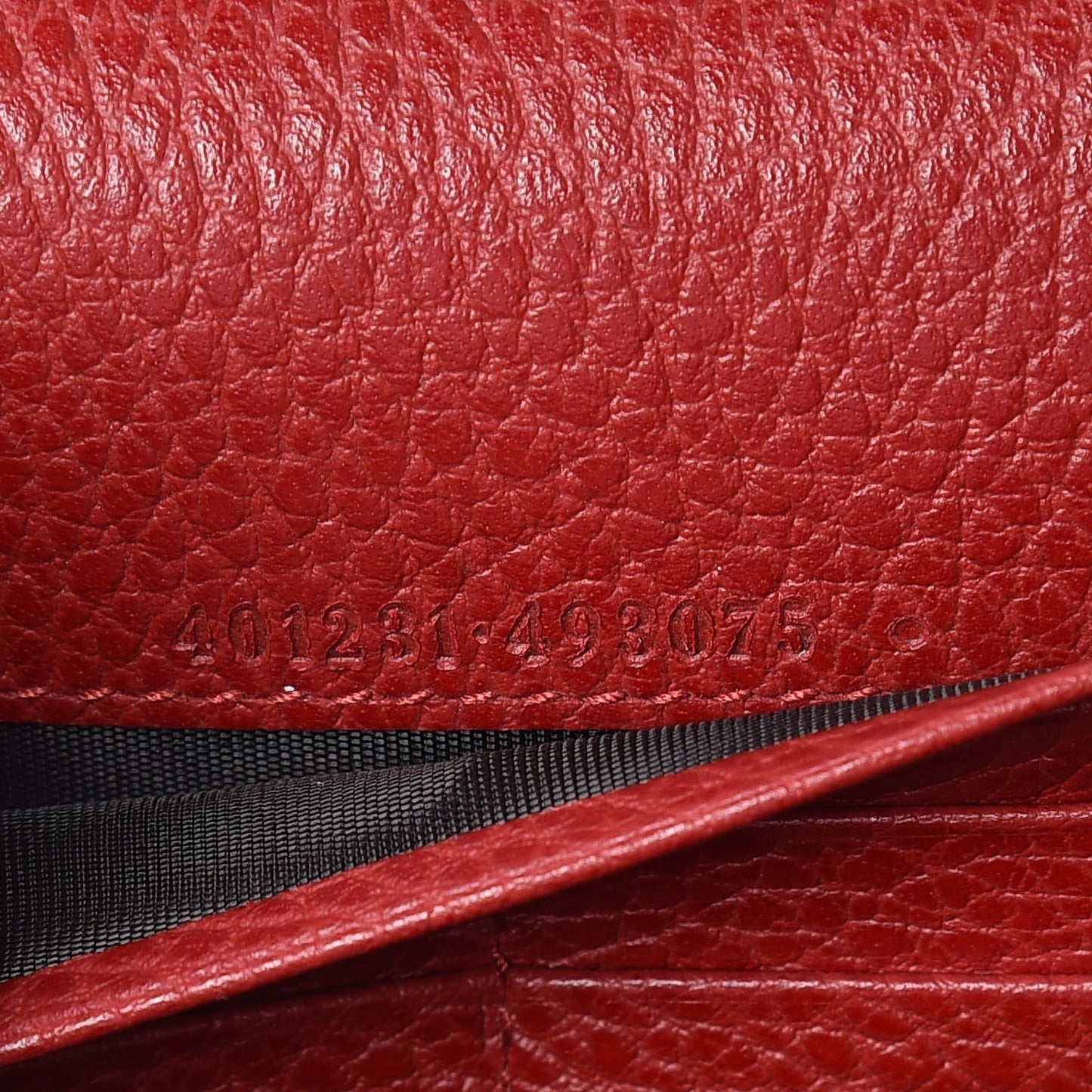 Calfskin Mini Dionysus Chain Wallet Hibiscus Red