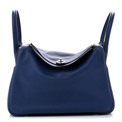 Hermes Swift Epsom Lindy 26 Tressage De Cuir Bleu Brighton Capucine Bleu Saphir 1 of 13