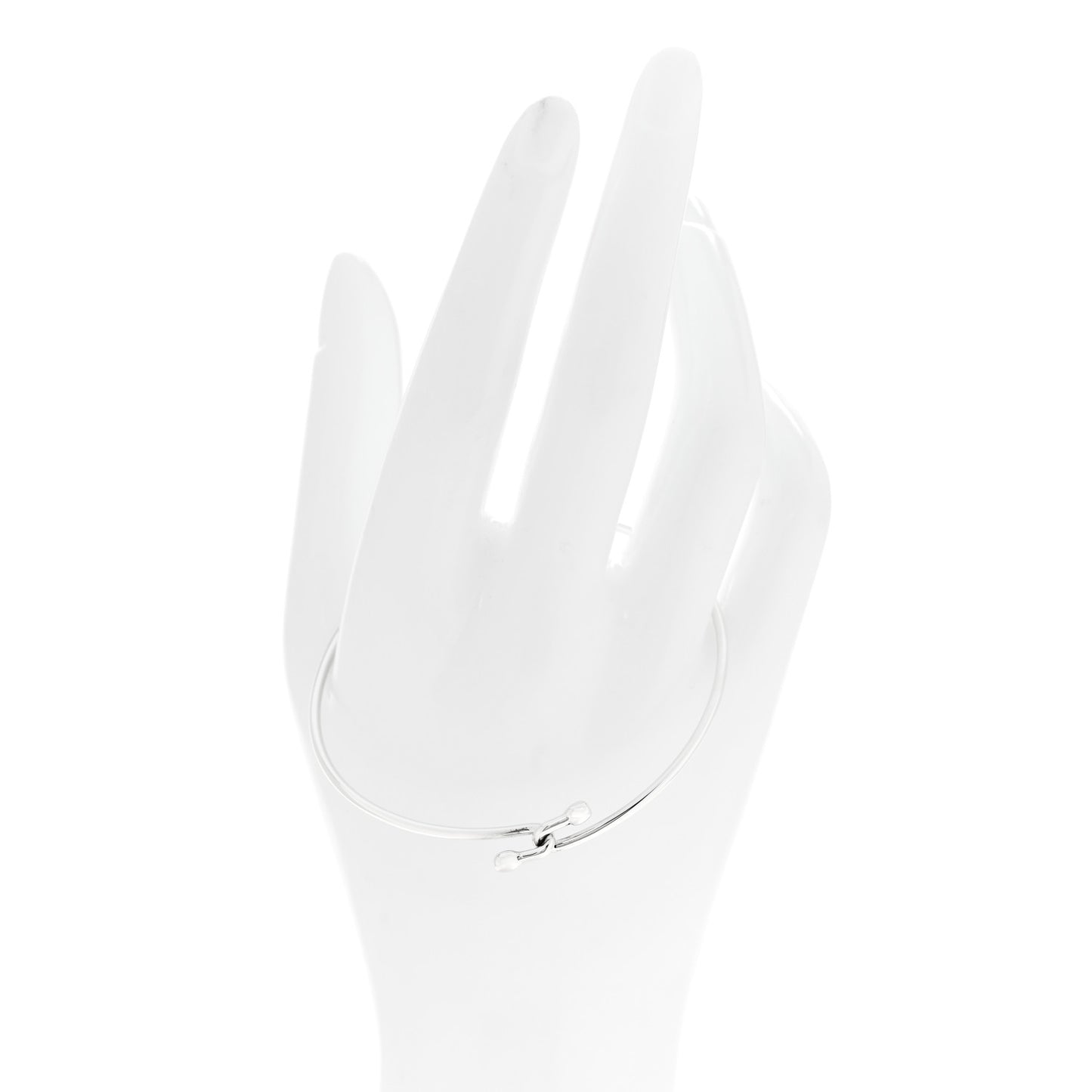 Sterling Silver Hook Bangle Bracelet