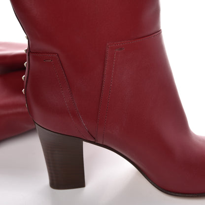 Valentino Garavani Vitello Lovestud Knee High 85mm Boots 36.5 Rosso Valentino 12 of 12