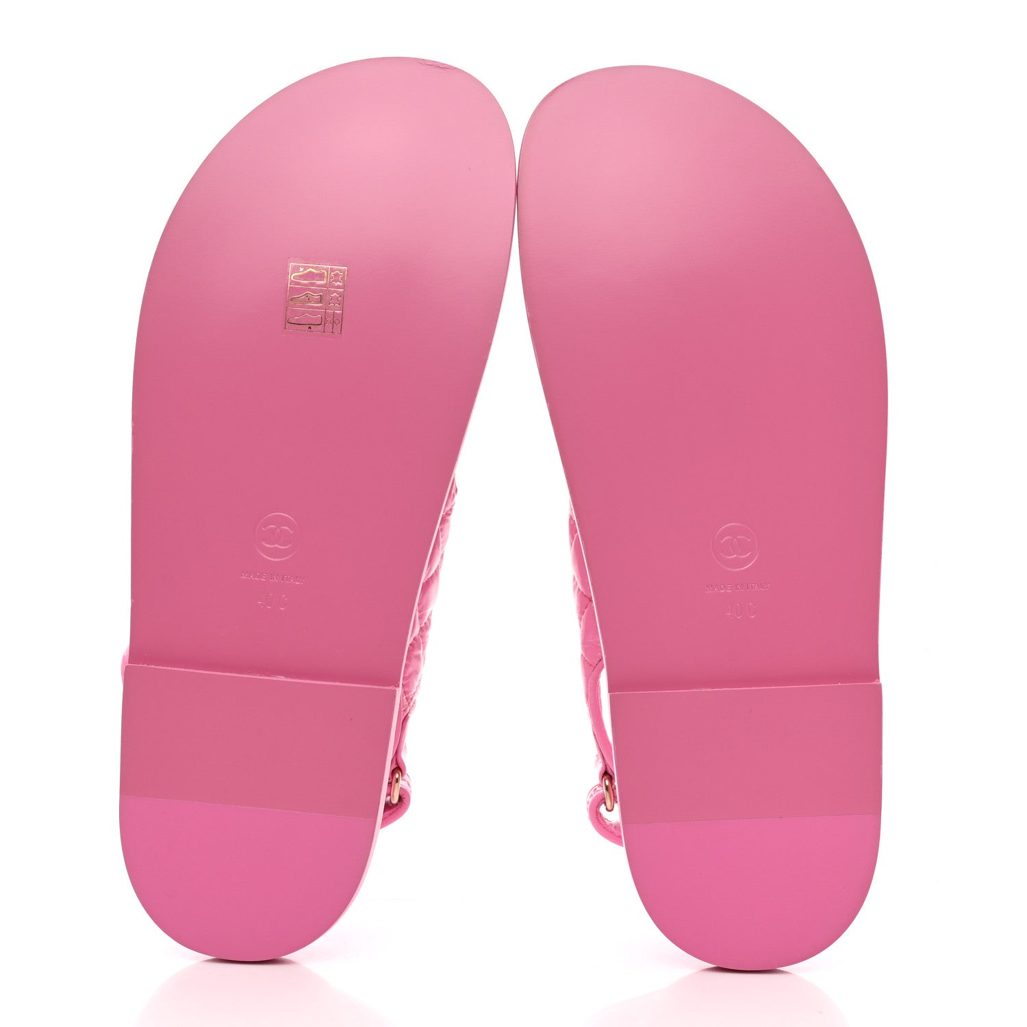 Chanel Laminated Lambskin Velcro Dad Sandals 40 Pink 5 of 8