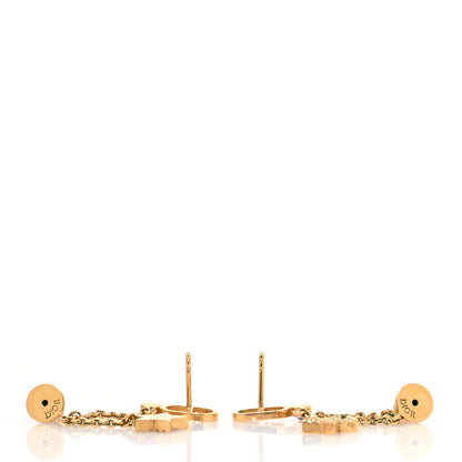 Christian Dior Crystal Petit CD Star Chain Earrings Gold 3 of 4
