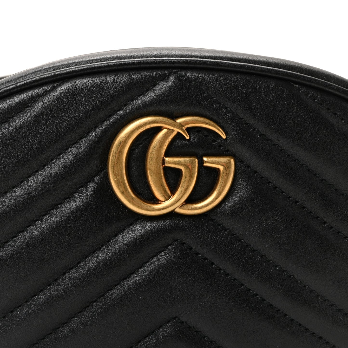 Calfskin Matelasse GG Marmont Belt Bag 85 34 Black