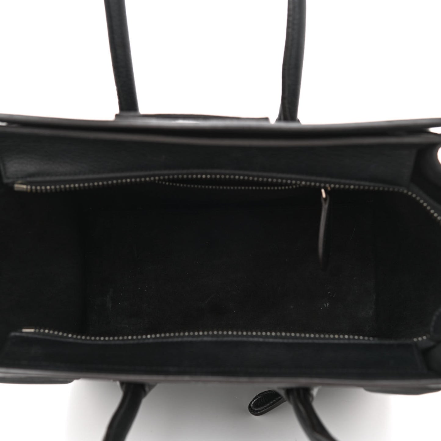 Drummed Calfskin Micro Luggage Black