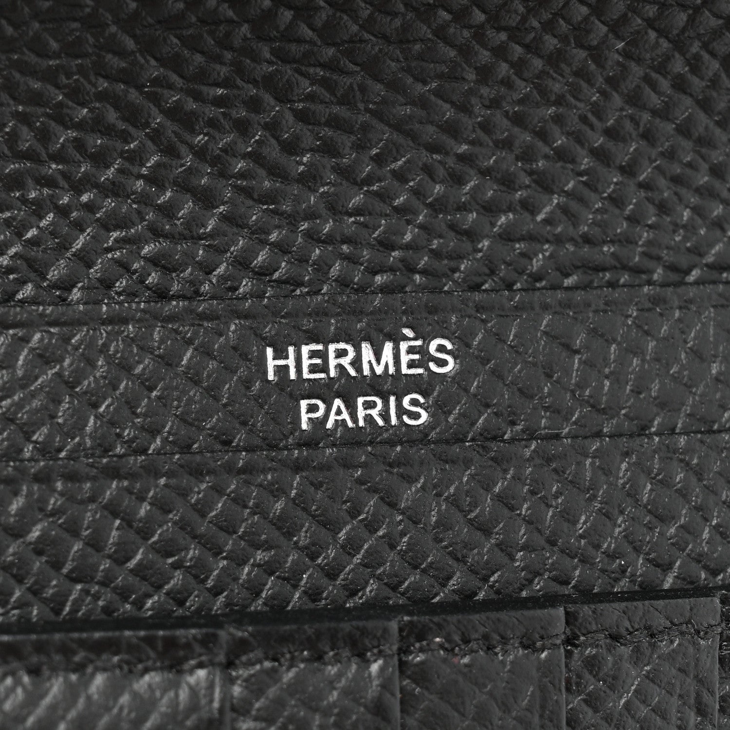 Hermes Epsom Bearn Compact Wallet Black 7 of 10