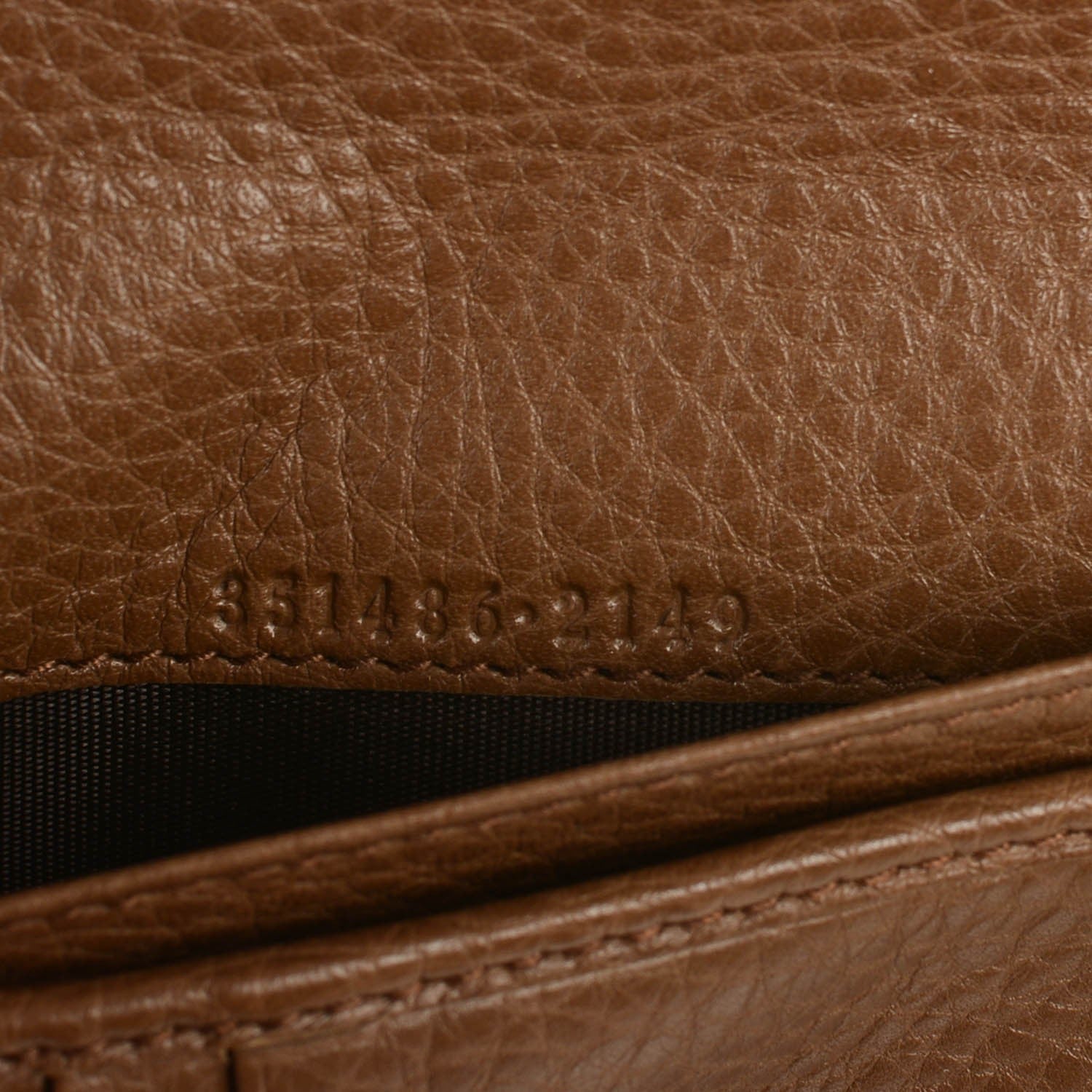 Gucci Calfskin Medium Soho Zip Around Wallet Maple Brown 7 of 7