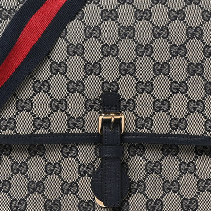Gucci Monogram Web Childrens Messenger Bag Beige Navy 8 of 10