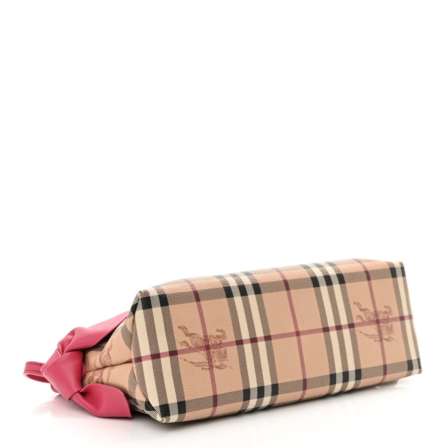 Haymarket Check Bow Tie Crossbody Bag Pink