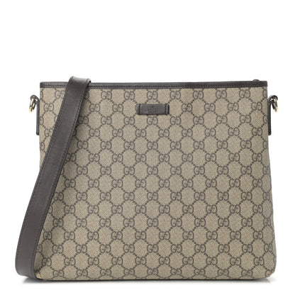 Gucci GG Plus Monogram Medium Flat Messenger Bag Dark Brown 1 of 12
