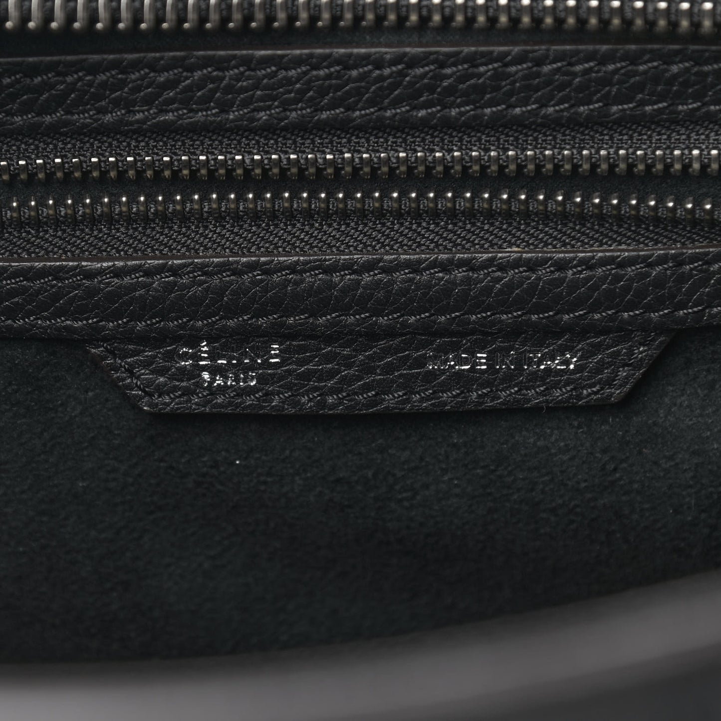 Drummed Calfskin Micro Luggage Black