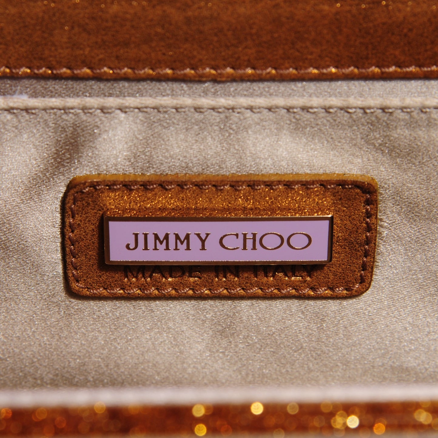 Acrylic Glitter Candy Clutch Gold