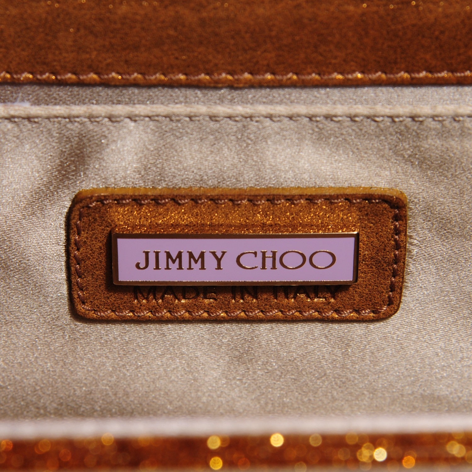 Jimmy Choo Acrylic Glitter Candy Clutch Gold 5 of 7