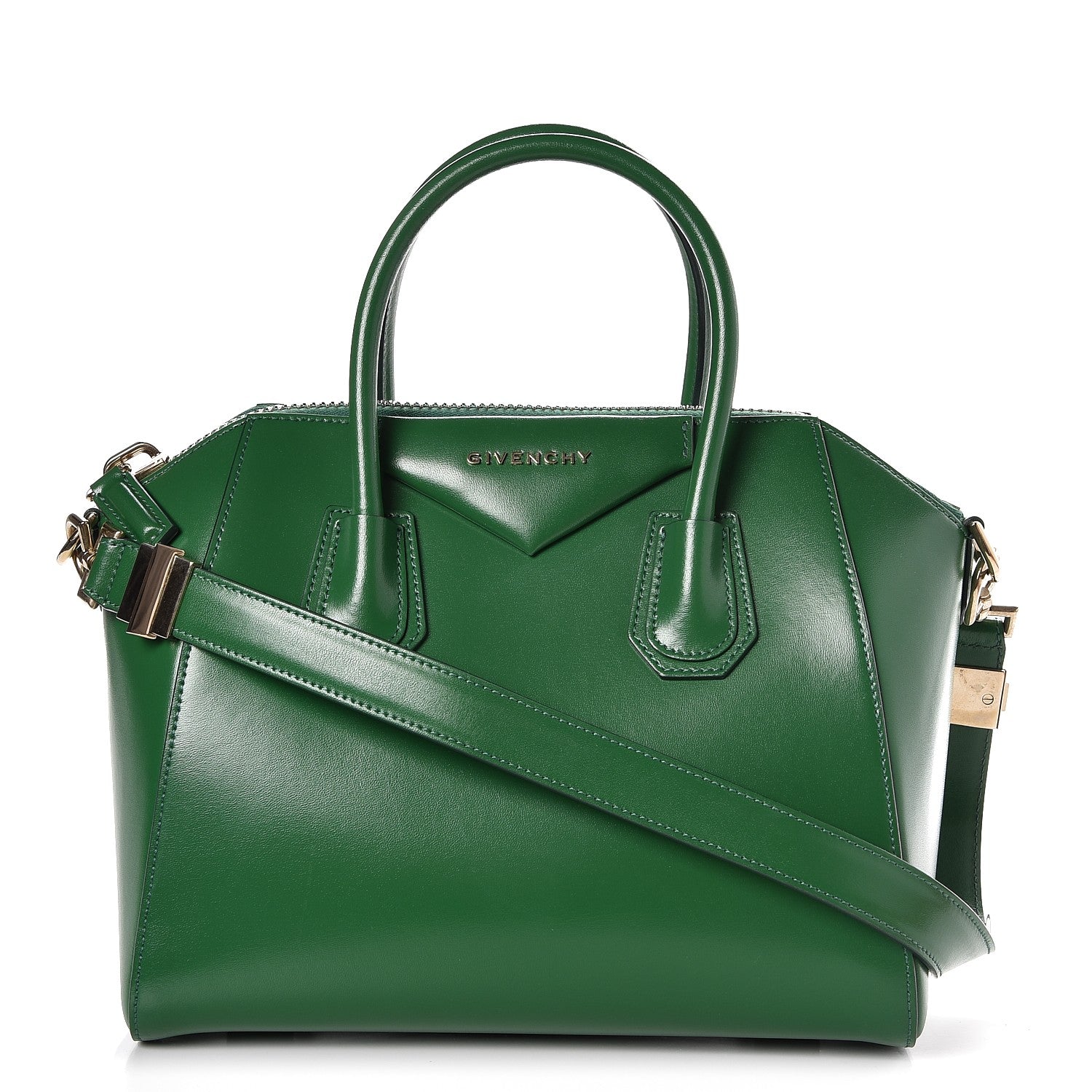 Givenchy Shiny Lord Calfskin Small Antigona Emerald 1 of 7