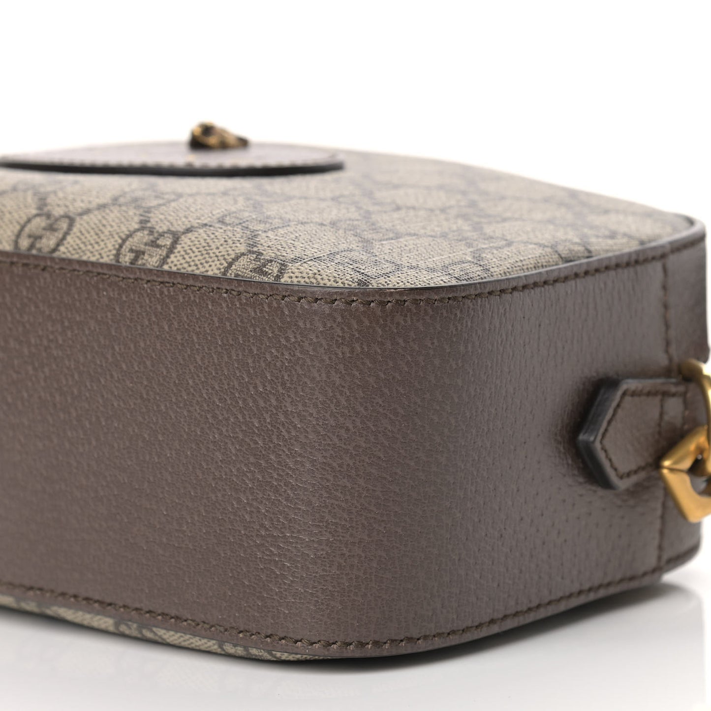 GG Supreme Monogram Web Neo Vintage Shoulder Bag Beige New Acero Crop
