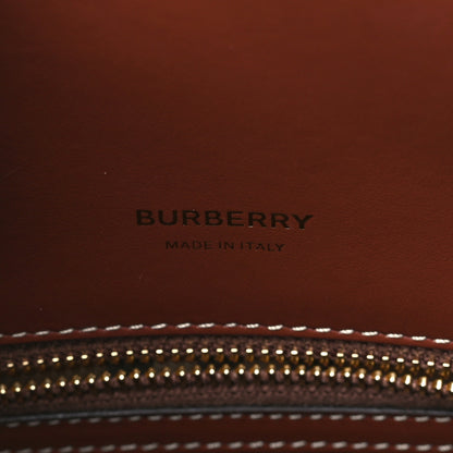 Burberry Calfskin Vintage Check Mini Two Handle Title Bag Black 6 of 10