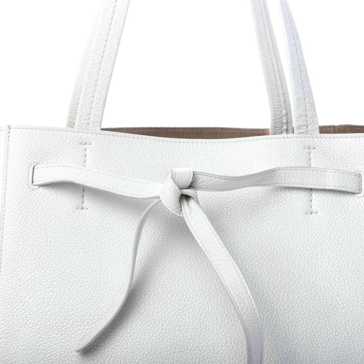 Grained Calfskin Small Belt Cabas Phantom Light Grey