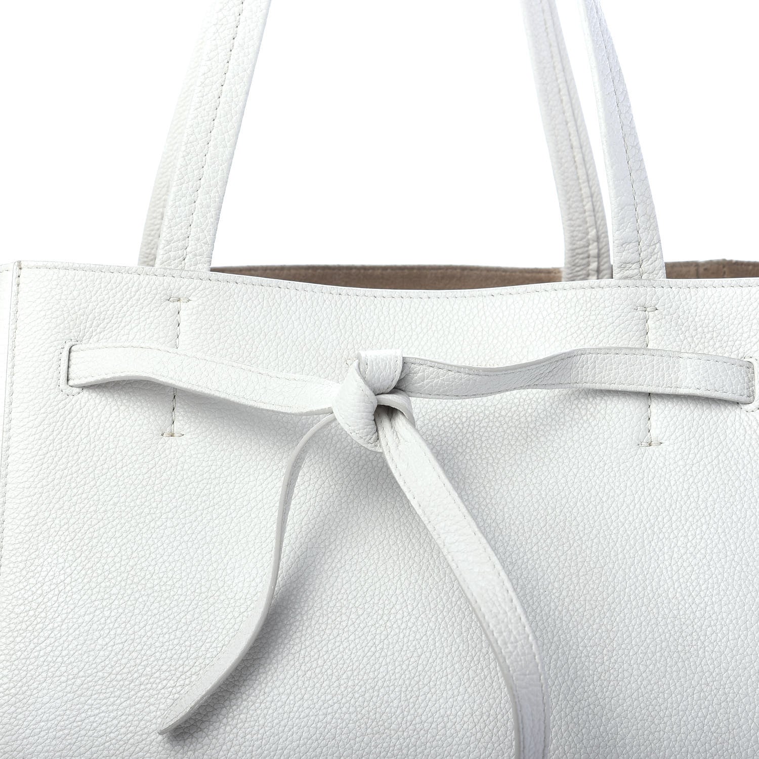 Celine Grained Calfskin Small Belt Cabas Phantom Light Grey 11 of 11