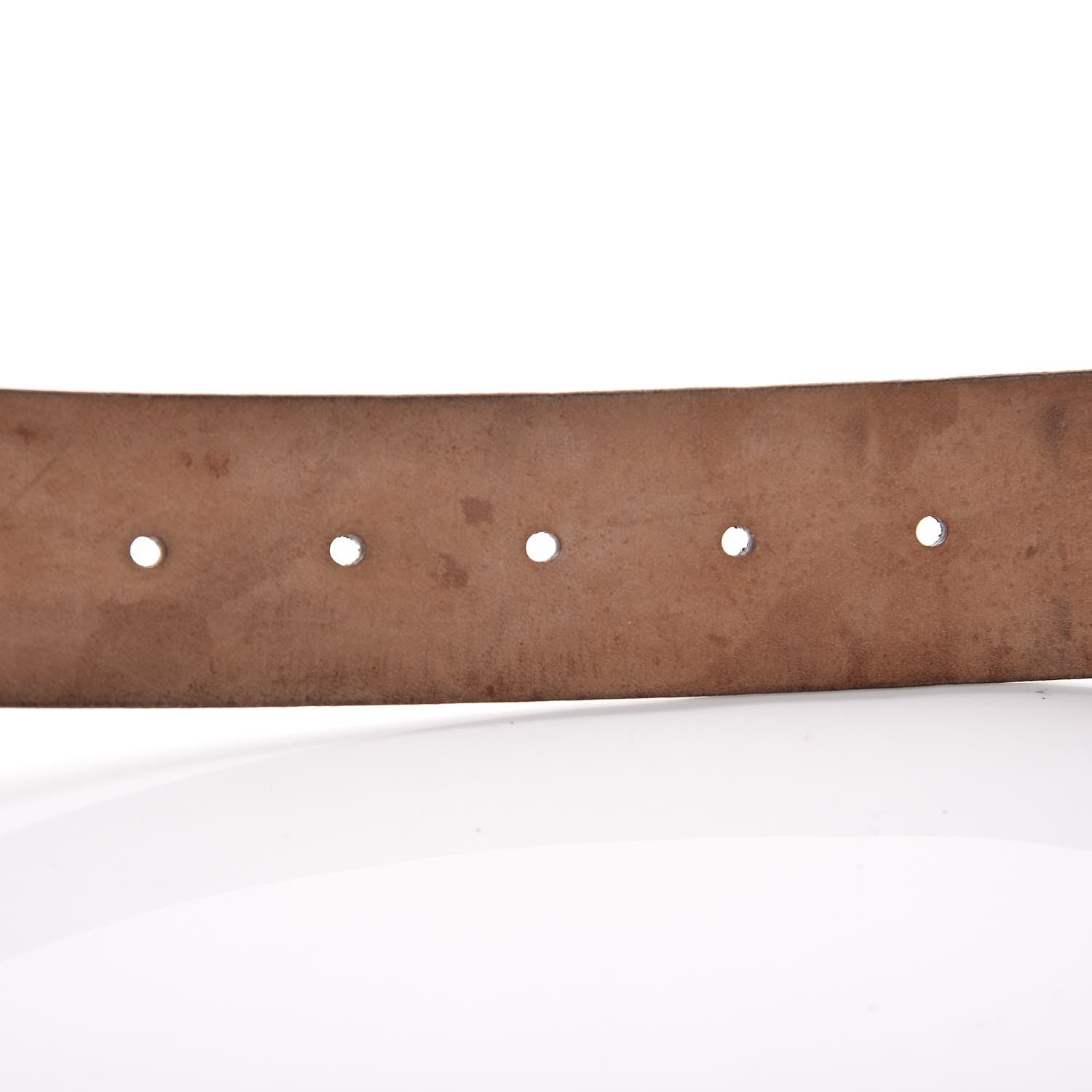 Gucci GG Plus Monogram Calfskin Interlocking G 40mm Belt 95 38 White 6 of 16