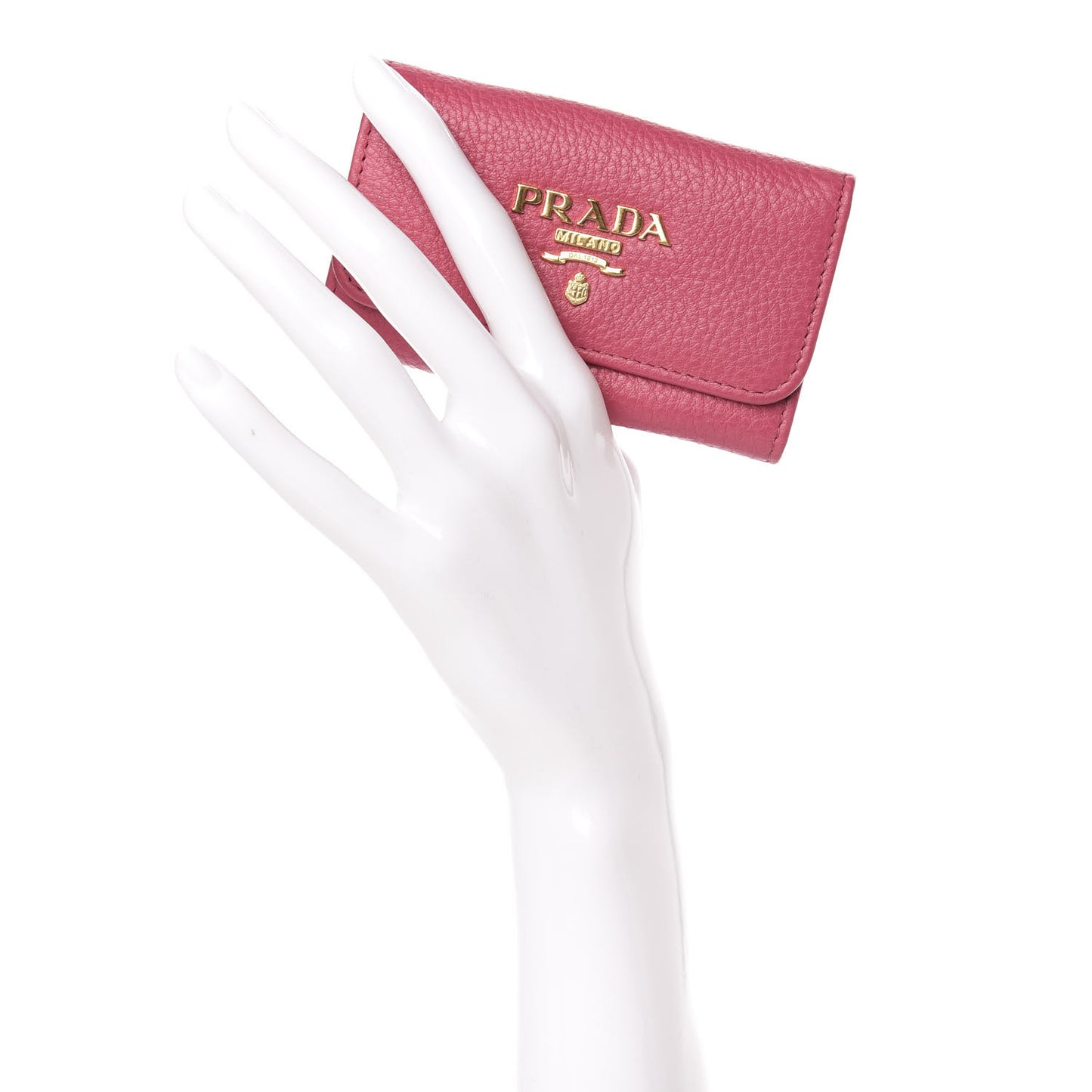 Vitello Grain 6 Key Holder Peonia