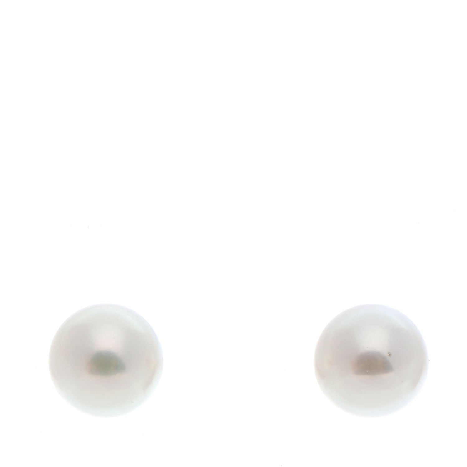 Tiffany 18K Yellow Gold 8mm Pearl Stud Earrings 1 of 6