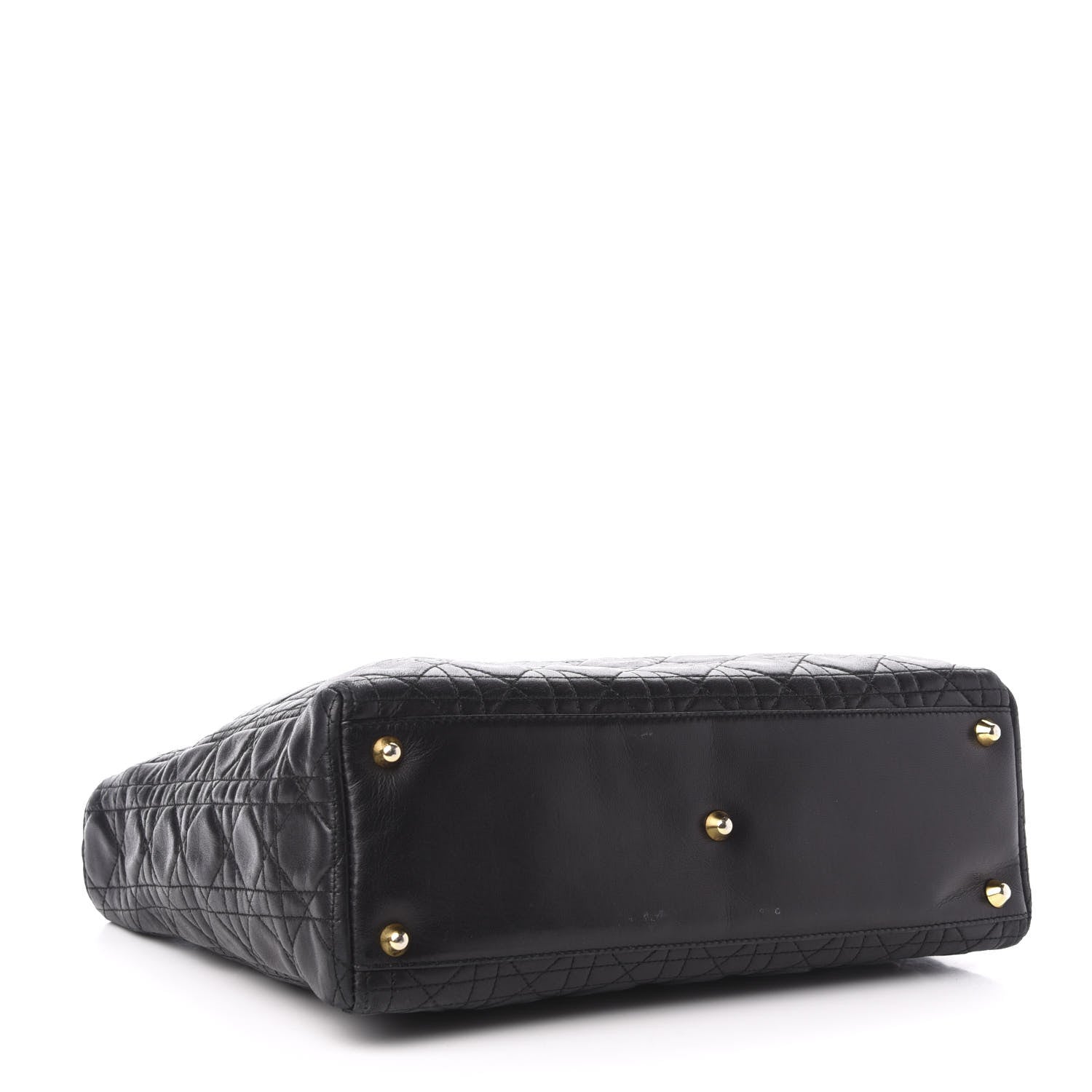 Christian Dior Lambskin Cannage Large Lady Dior Black 4 of 12