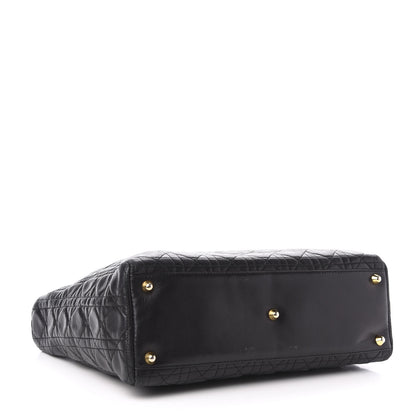 Christian Dior Lambskin Cannage Large Lady Dior Black 4 of 12