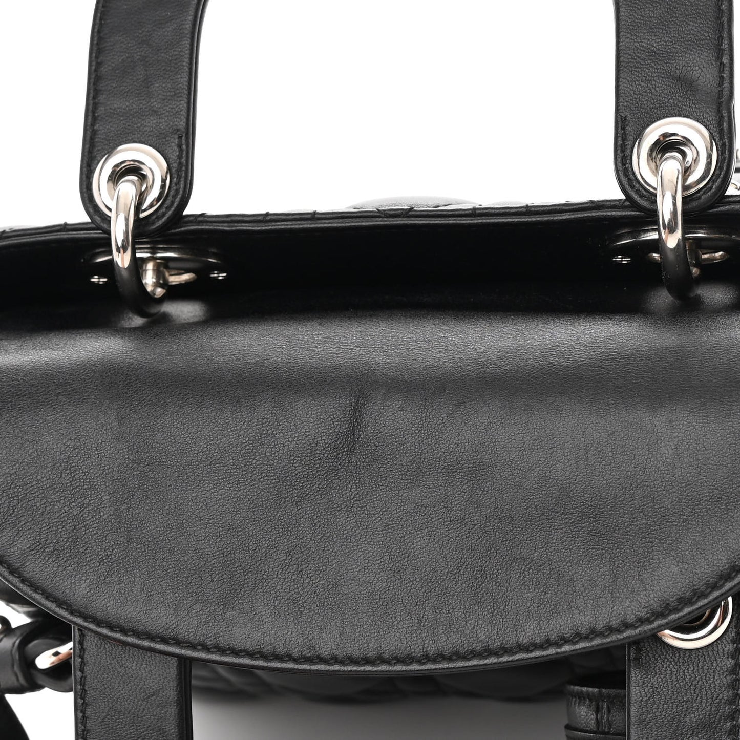 Lambskin Cannage Small Lucky Badges My Lady Dior Black