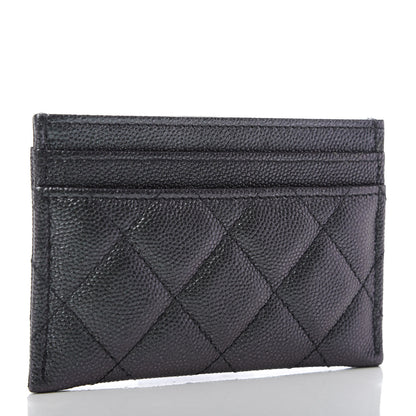 Chanel Iridescent Caviar Quilted Card Holder Black 3 of 9