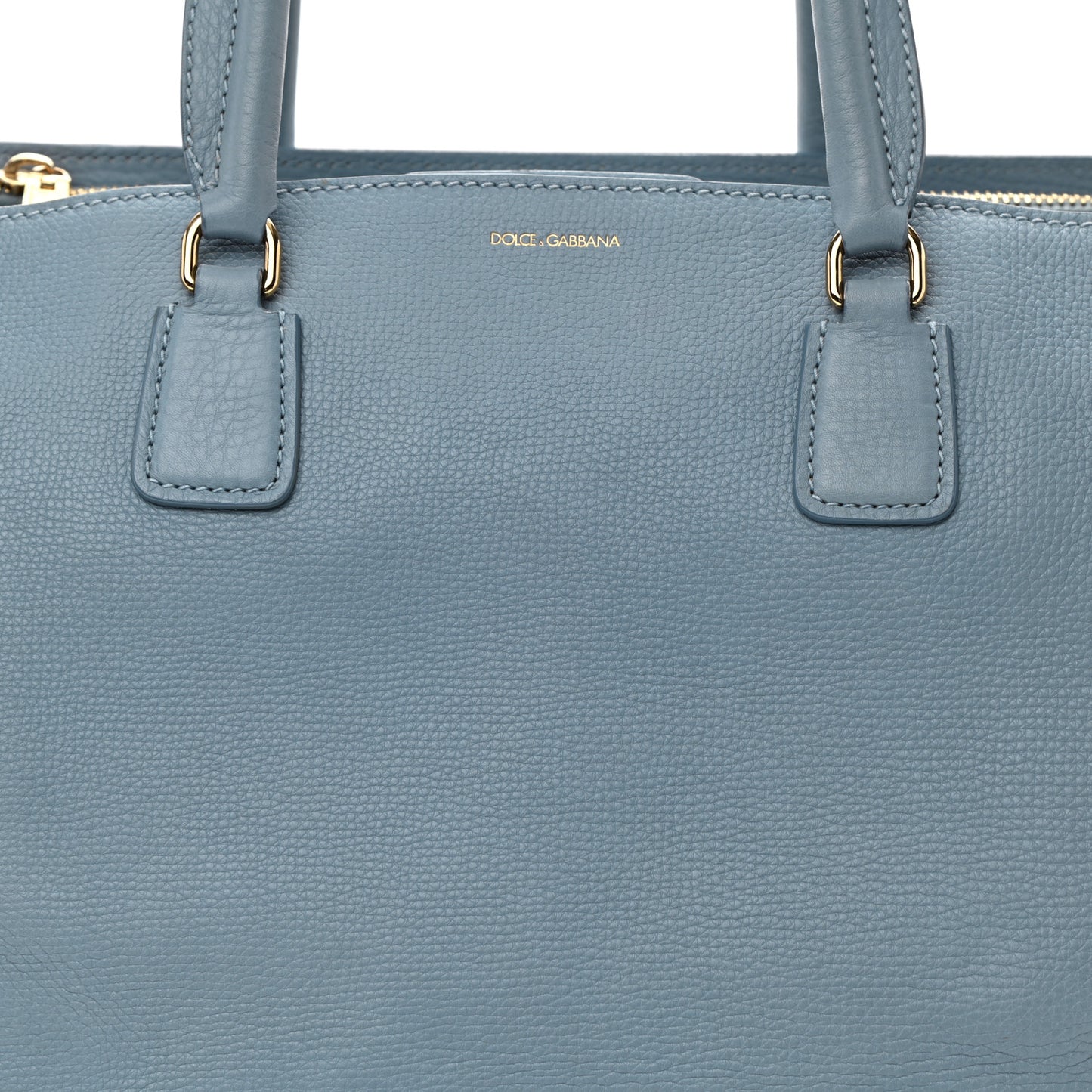 Textured Calfskin Clara Tote Light Blue