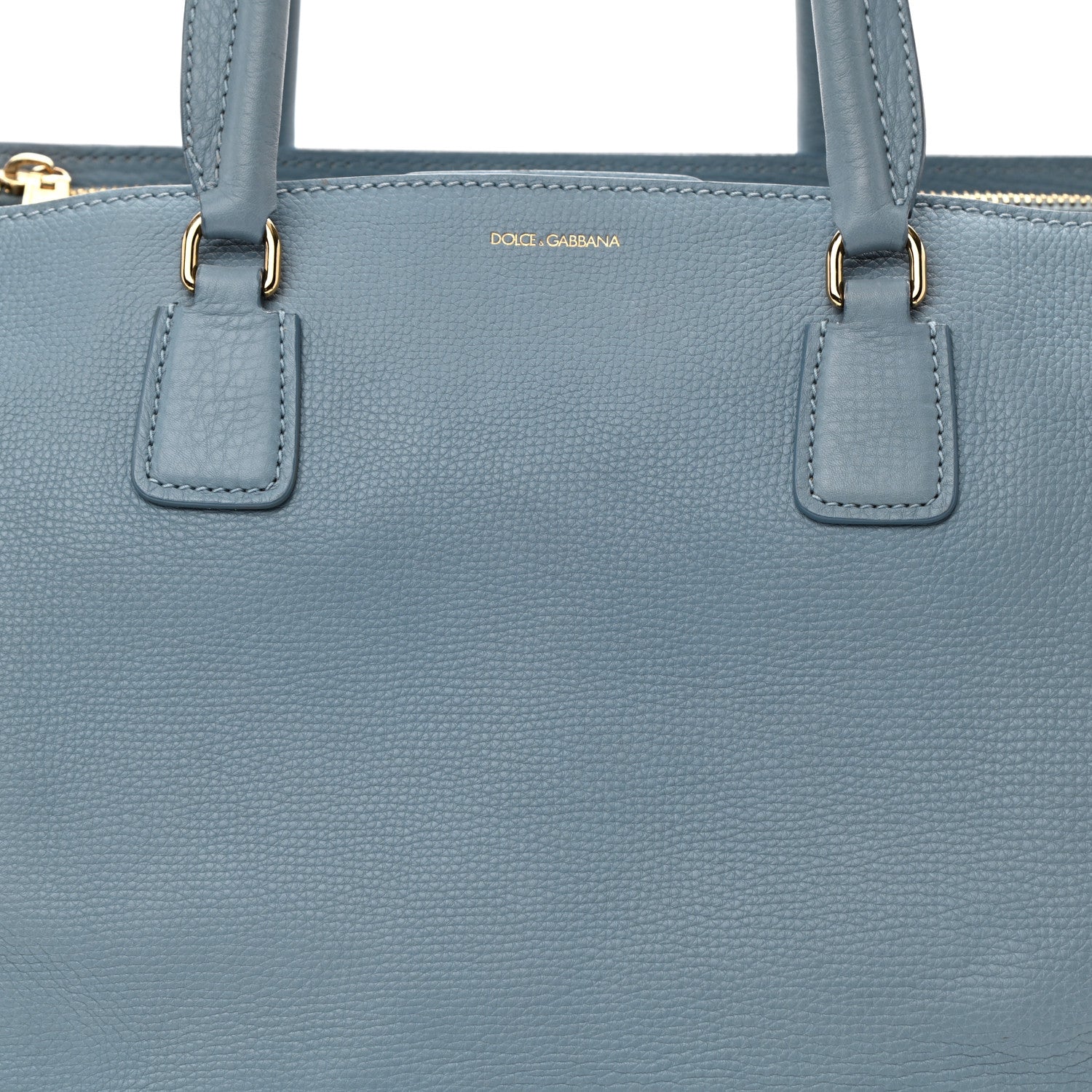 Dolce & Gabbana Textured Calfskin Clara Tote Light Blue 8 of 11
