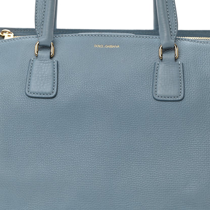 Dolce & Gabbana Textured Calfskin Clara Tote Light Blue 8 of 11