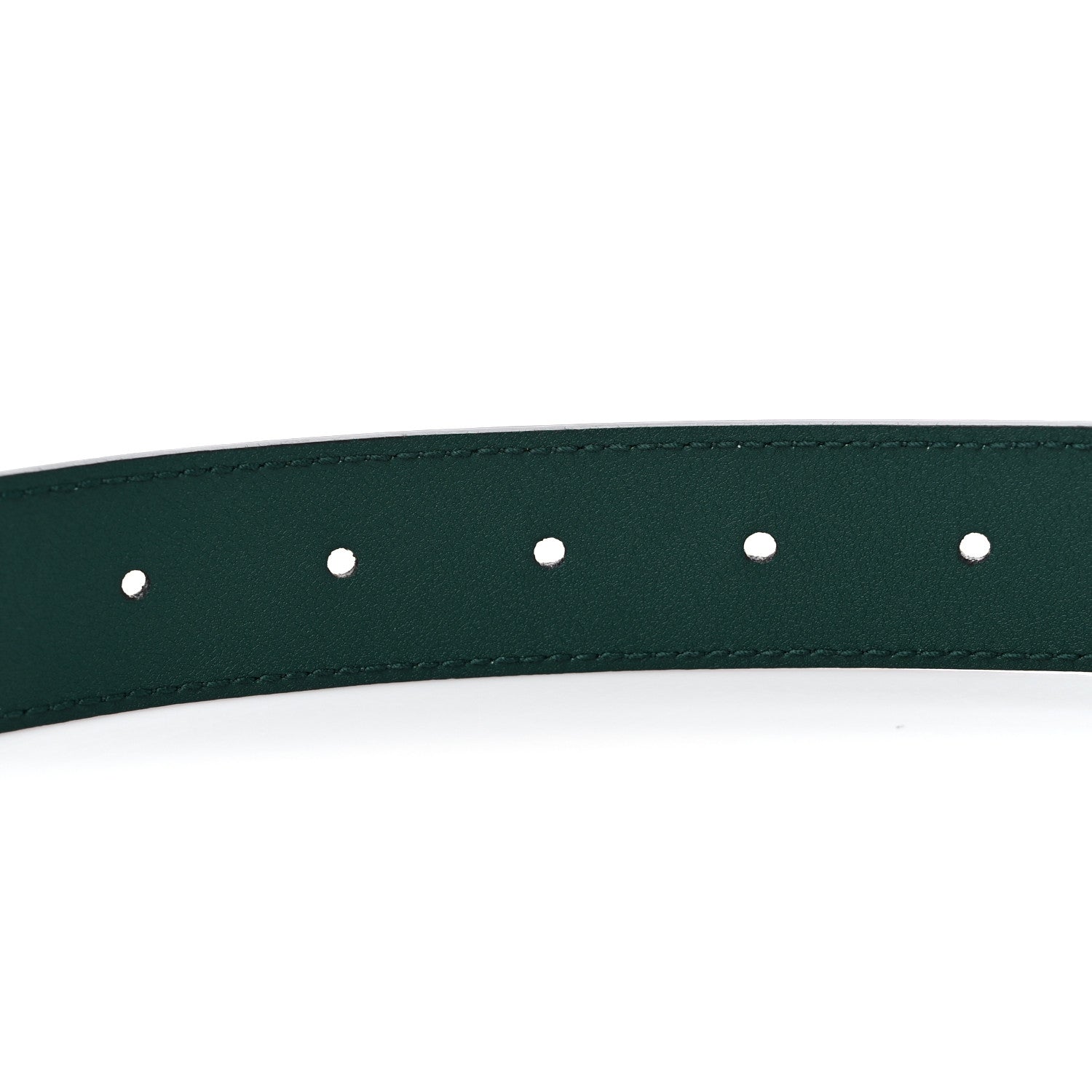 Gucci Azalea Calfskin Enamel Monochrome Double G 30mm Belt 90 36 Vintage Green 4 of 4