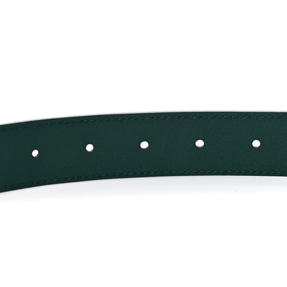 Gucci Azalea Calfskin Enamel Monochrome Double G 30mm Belt 90 36 Vintage Green 4 of 4
