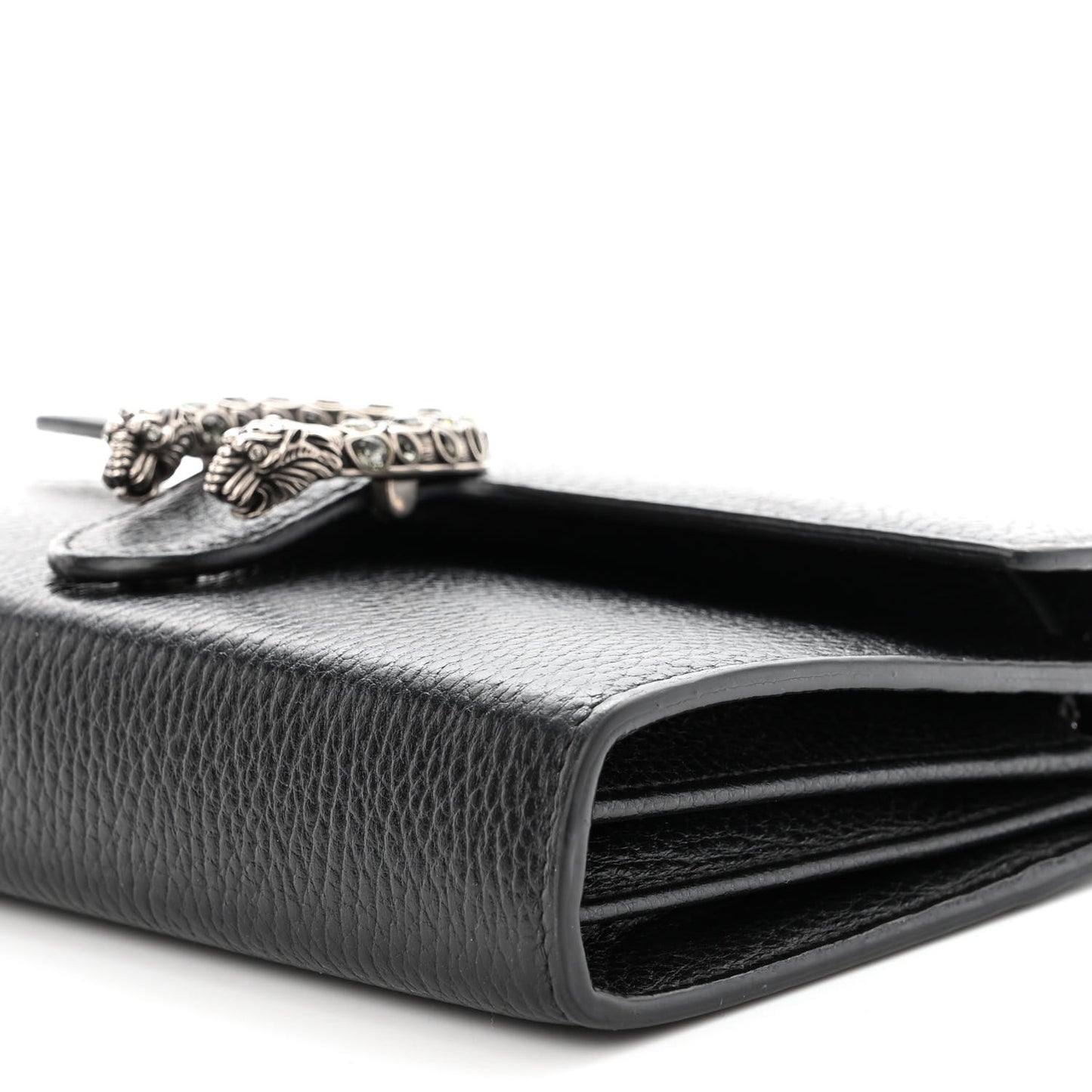 Calfskin Mini Dionysus Chain Wallet Black