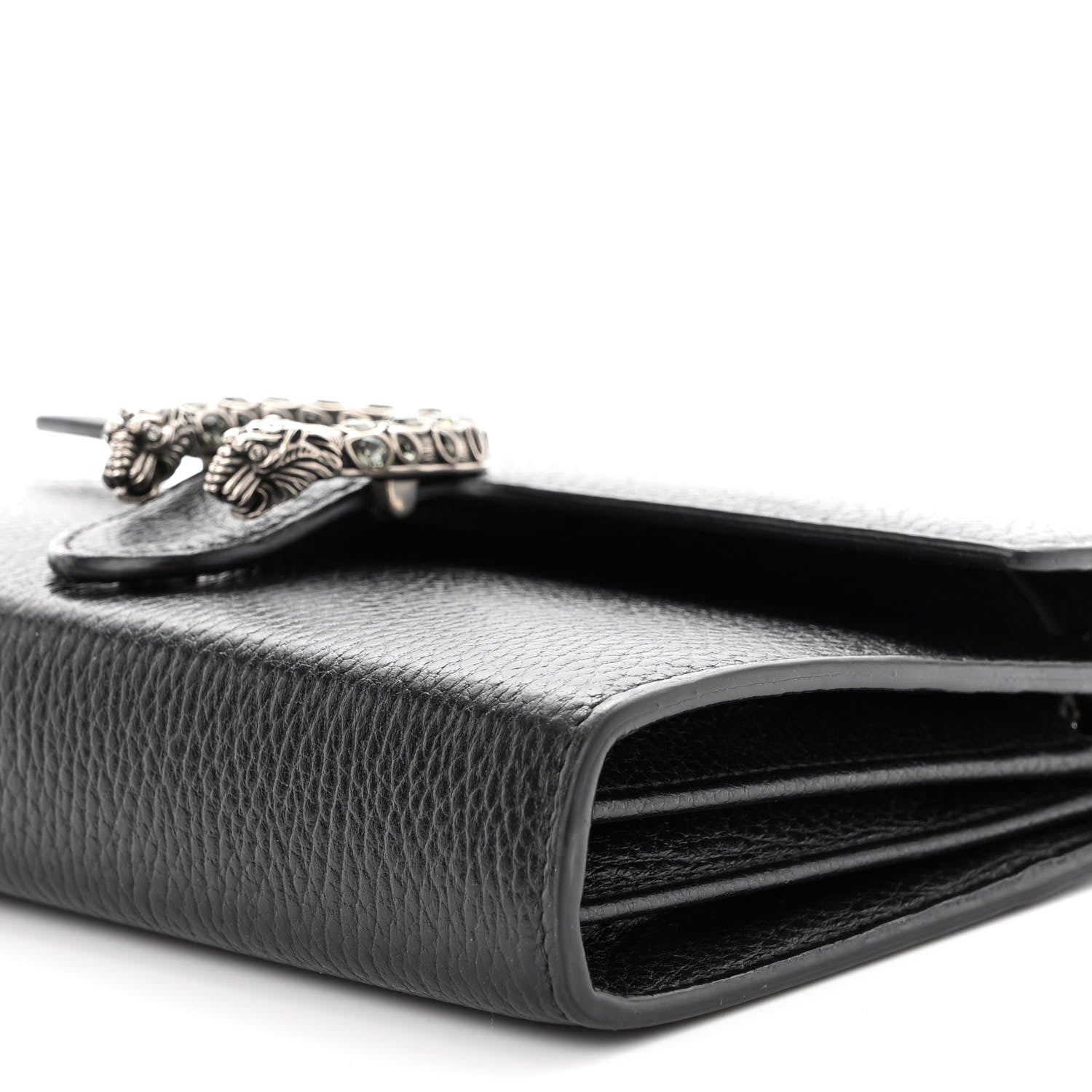 Gucci Calfskin Mini Dionysus Chain Wallet Black 9 of 11
