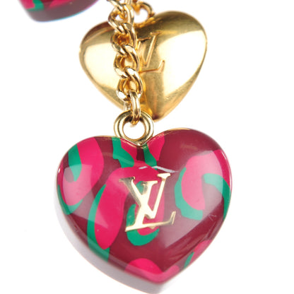 Louis Vuitton Leopard Heart Bag Charm Key Holder Rouge Fauviste 3 of 5