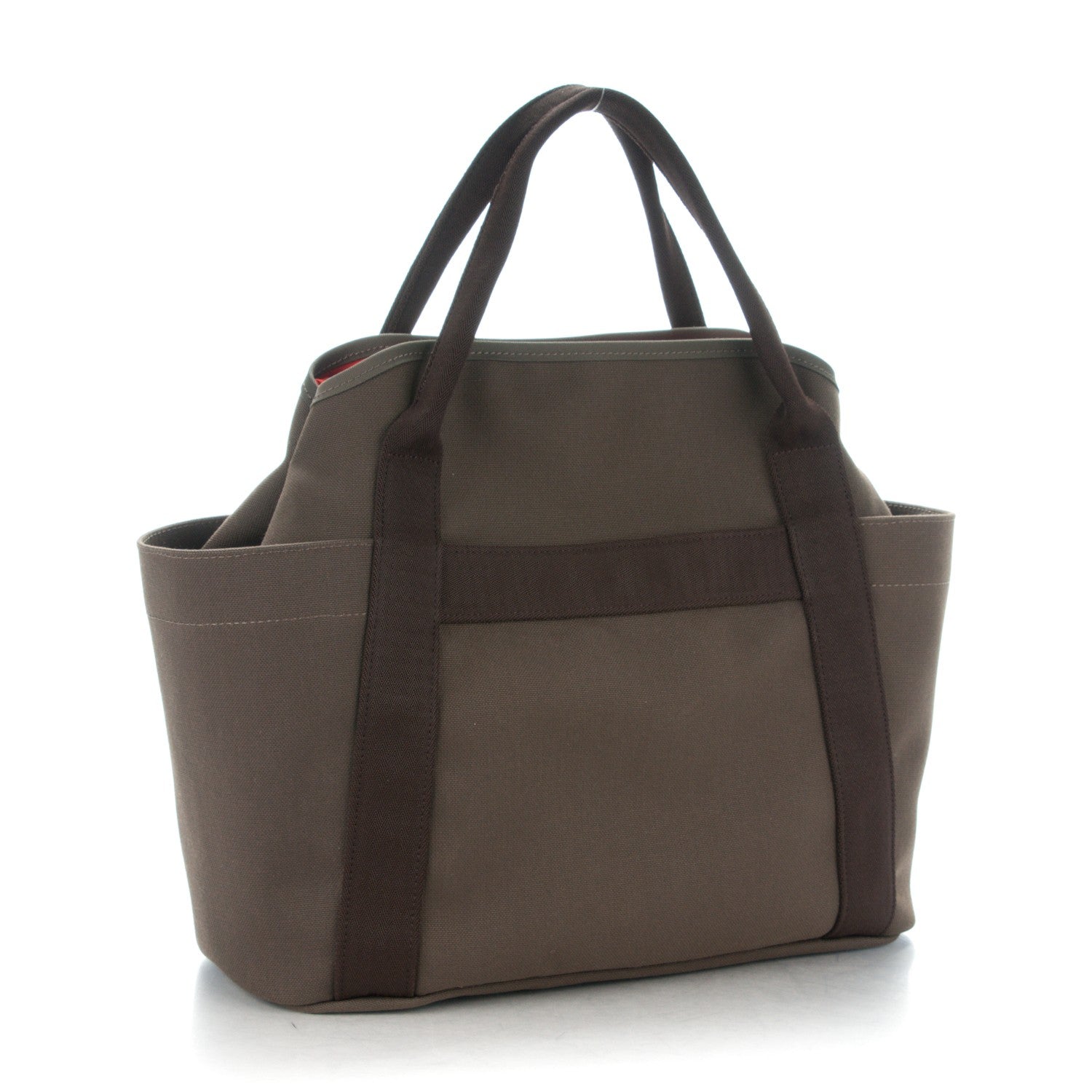 Hermes Toile Sac De Pansage Groom Kaki Feu 3 of 8