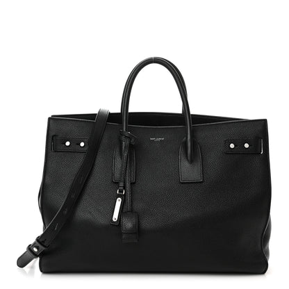 Saint Laurent Grained Calfskin Large Thin Sac De Jour Black 1 of 18