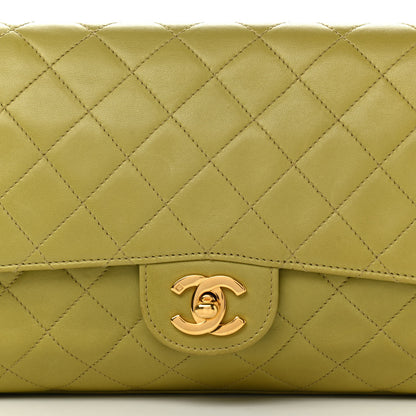 Chanel Lambskin Quilted Flap Clutch Light Green 10 of 15